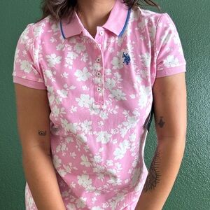 Women’s Pink Floral Polo Dress by U.S. Polo Assn.